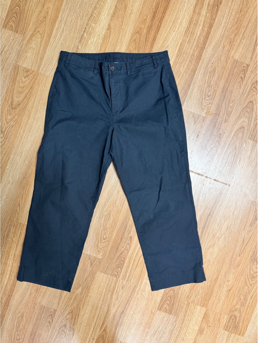 Old Navy Women's Navy Blue Cotton Blend Cropped Pants Size 14